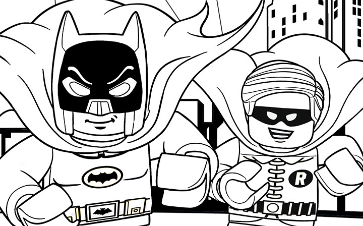 Lego Batman and Robin Coloring Pages