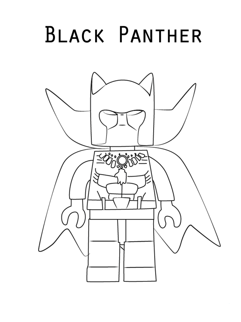 Lego Black Panther Coloring Page