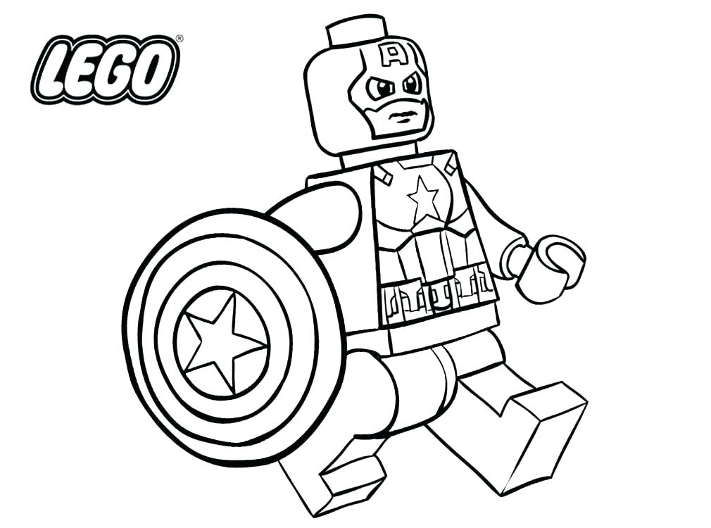 Lego Captain America Coloring Page