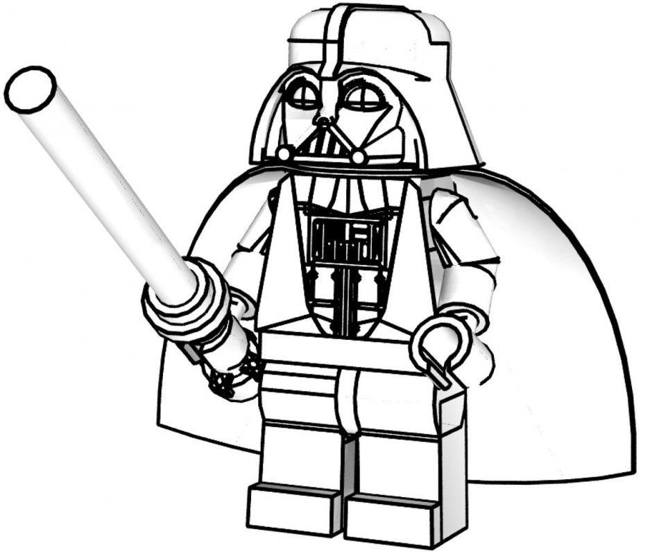 Lego Darth Vader Coloring Page