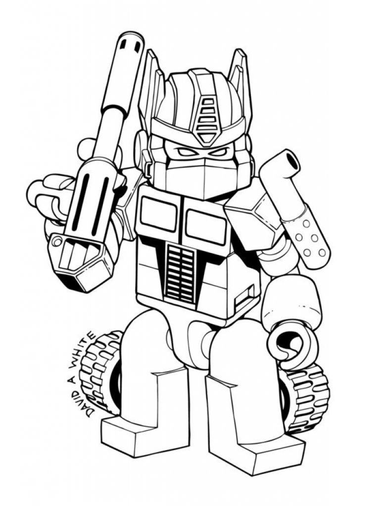 Lego Optimus Prime Coloring Pages