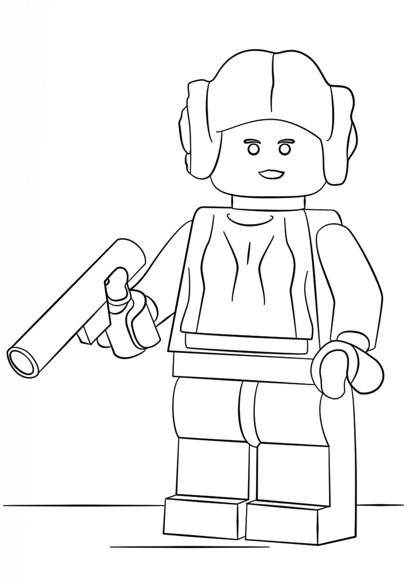 Lego Princess Leia Coloring Pages