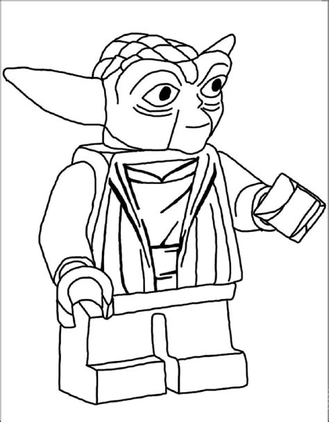 Lego Star Wars Coloring Pages Yoda