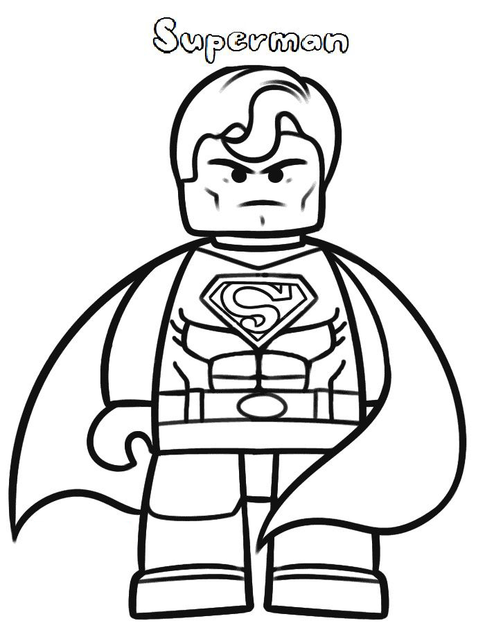 Lego Superman Coloring Pages