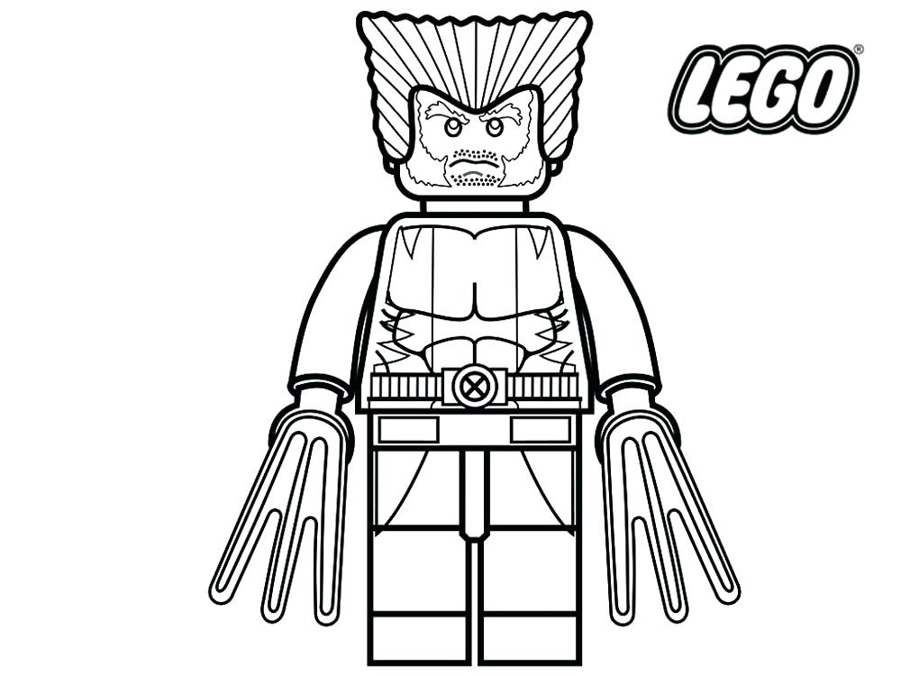 Lego Wolverine Superhero Coloring Page