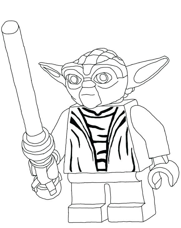 Lego Yoda Coloring