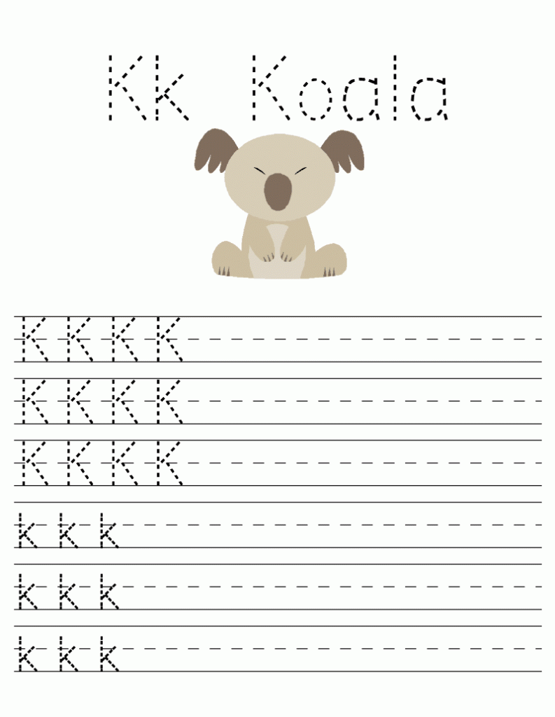 Letter K Alphabet Worksheet