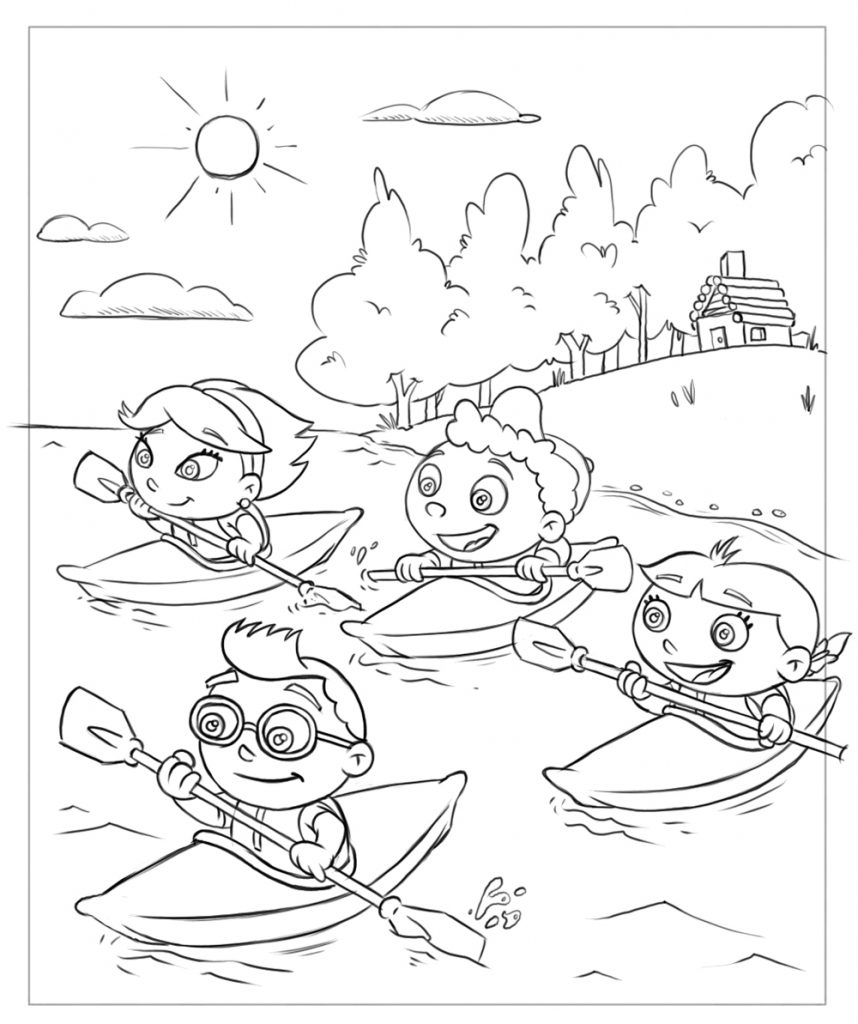 Little Einsteins Coloring Pages Kayaking