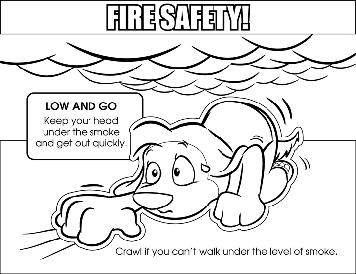 Low and Go Fire Safety Coloring Pages