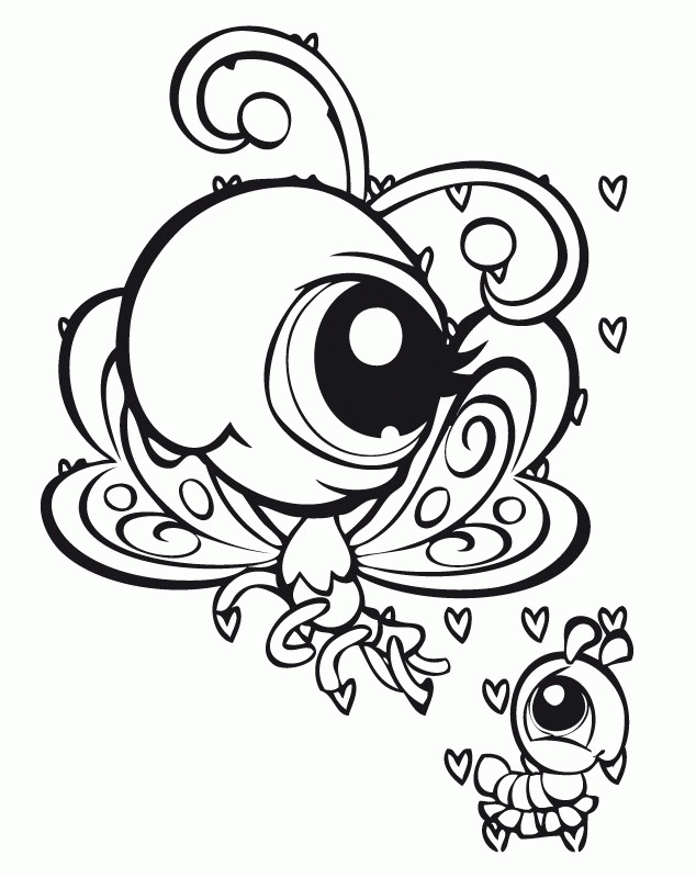 LPS Butterfly Coloring Pages