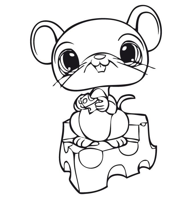 LPS Mouse Coloring Page