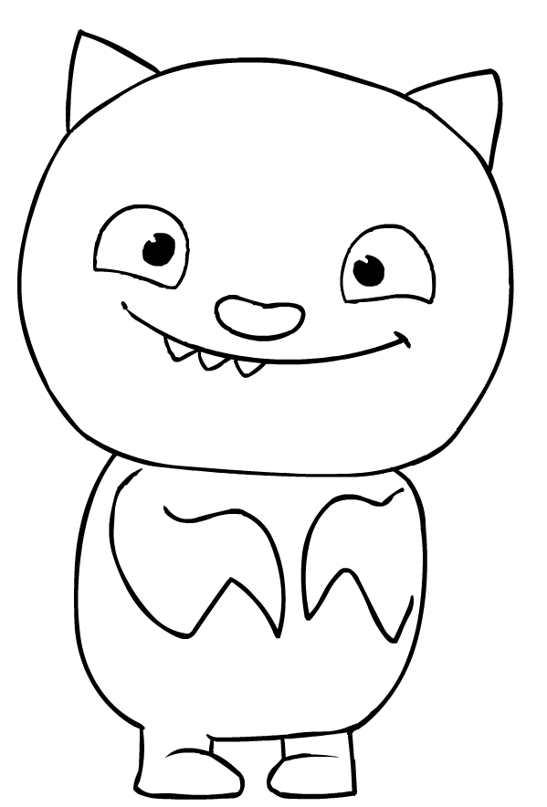 Lucky Bat - Ugly Doll Coloring Pages