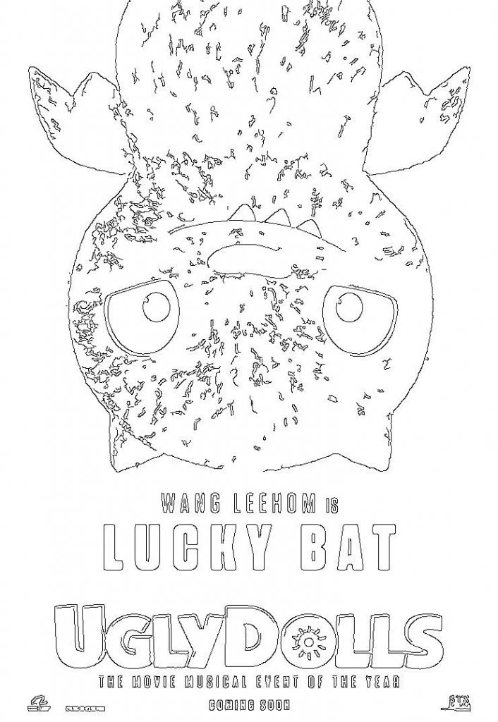 Lucky Bat - Ugly Dolls Coloring Pages