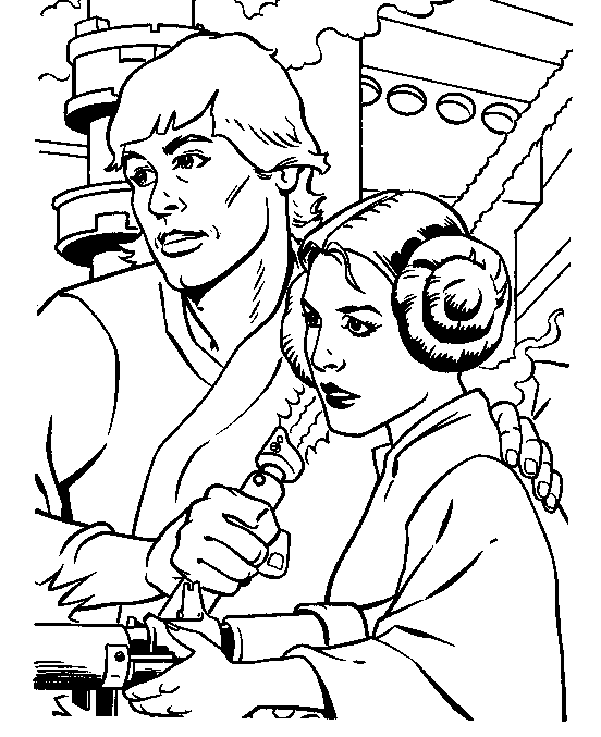 Luke And Lei Coloring Pages