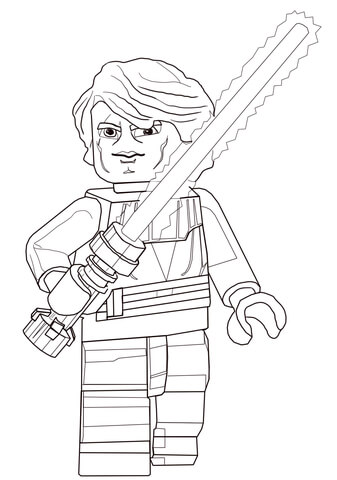 Luke Lego Star Wars Coloring Pages