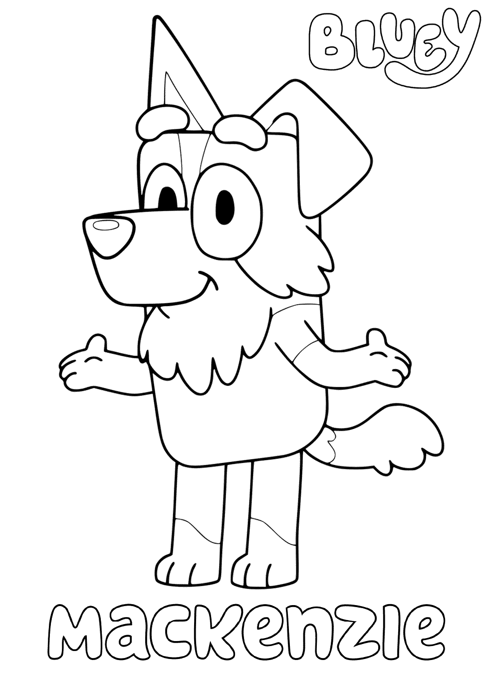 Mackenzie Bluey Coloring Pages
