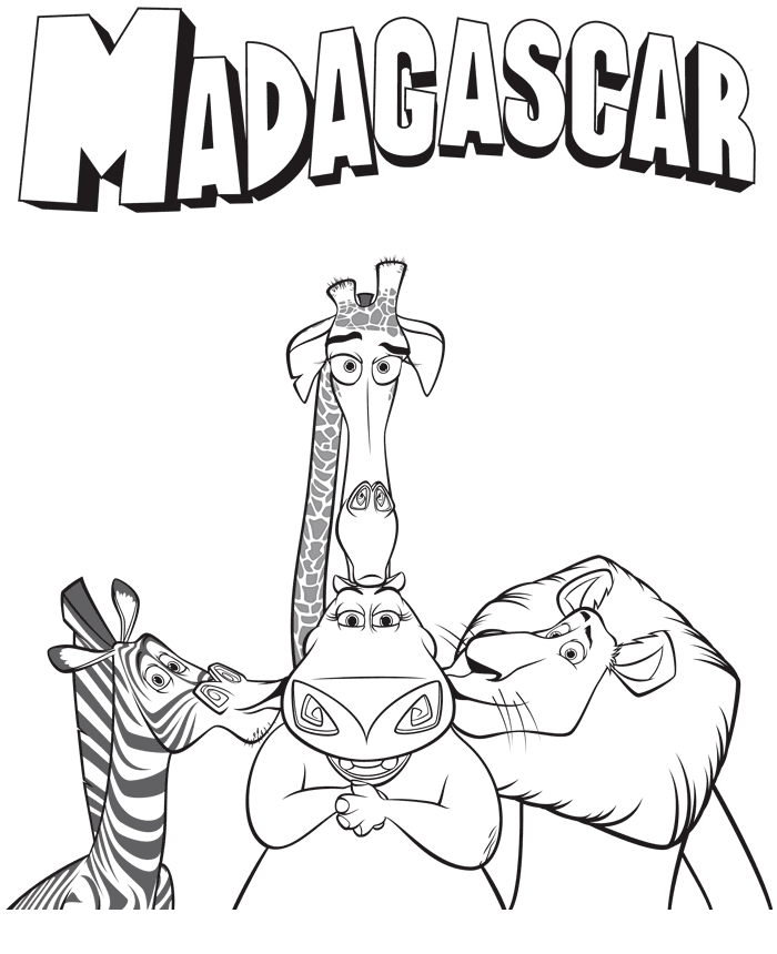 Madagascar Coloring Page Printables