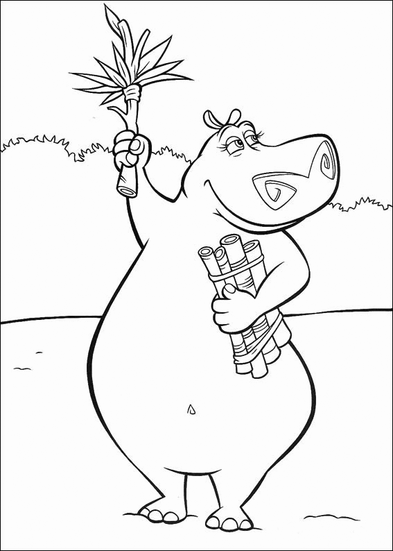 Madagascar Gloria Coloring Pages