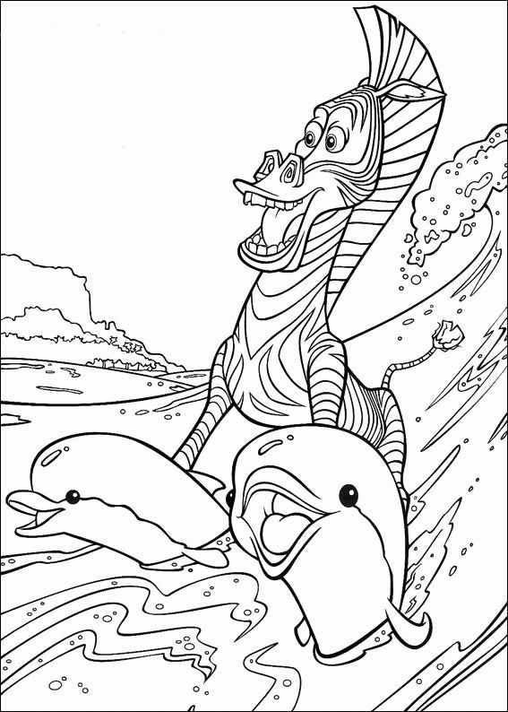 Madagascar Marty Coloring Pages