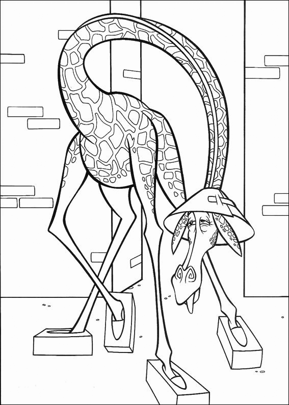 Madagascar Melman Coloring Pages