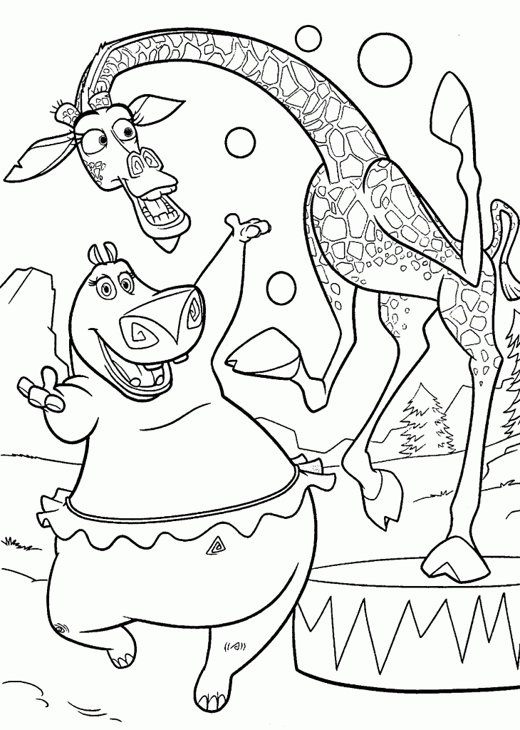 Madagascar Printable Coloring Pages