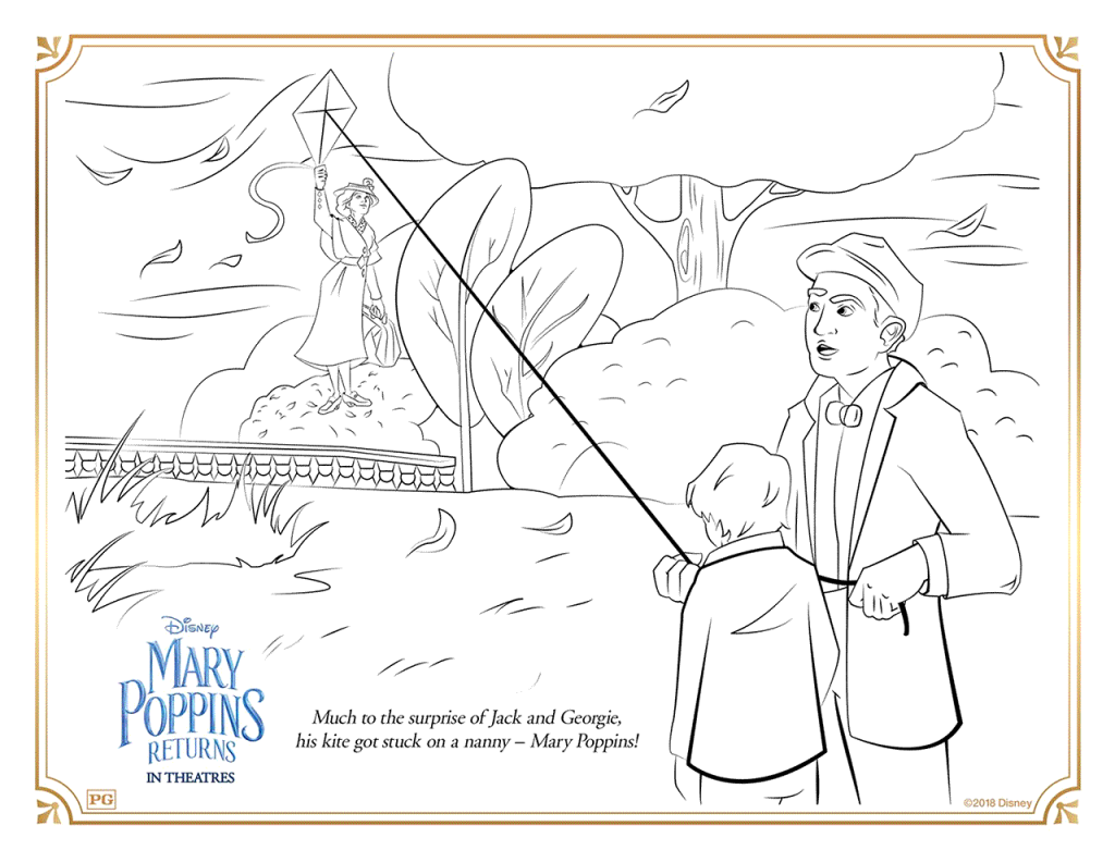 Marry Poppins Returns Coloring Page