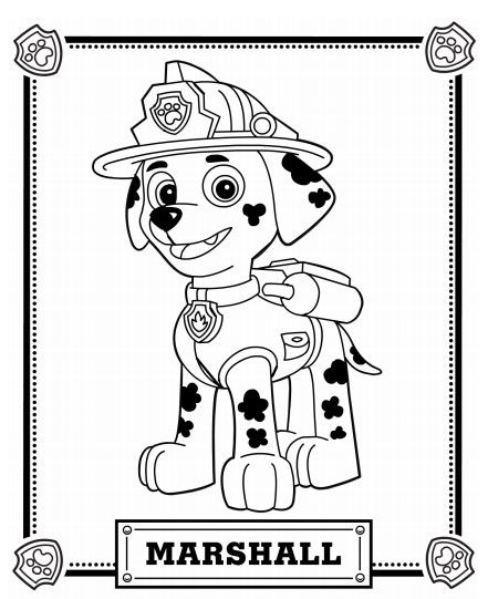 Marshall - Paw Patrol Coloring Pages