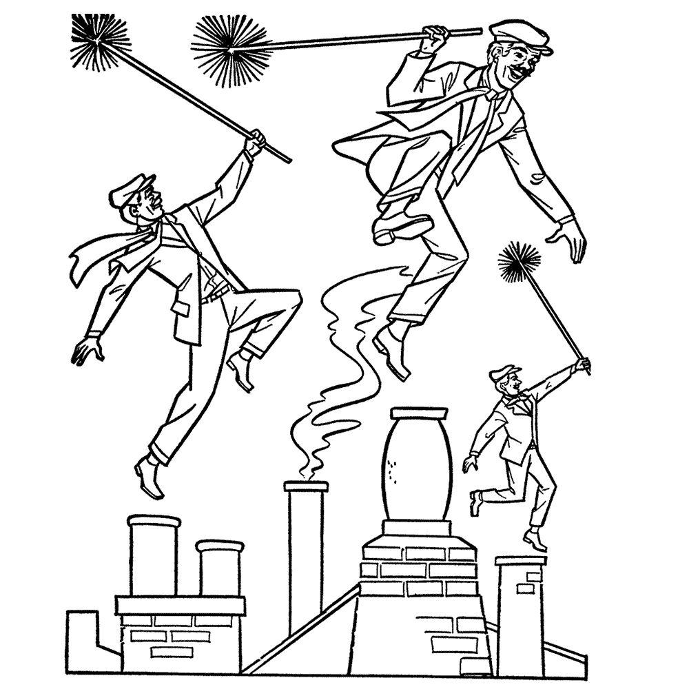 Mary Poppins Coloring Page Printable