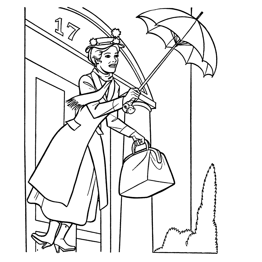 Mary Poppins Coloring Page