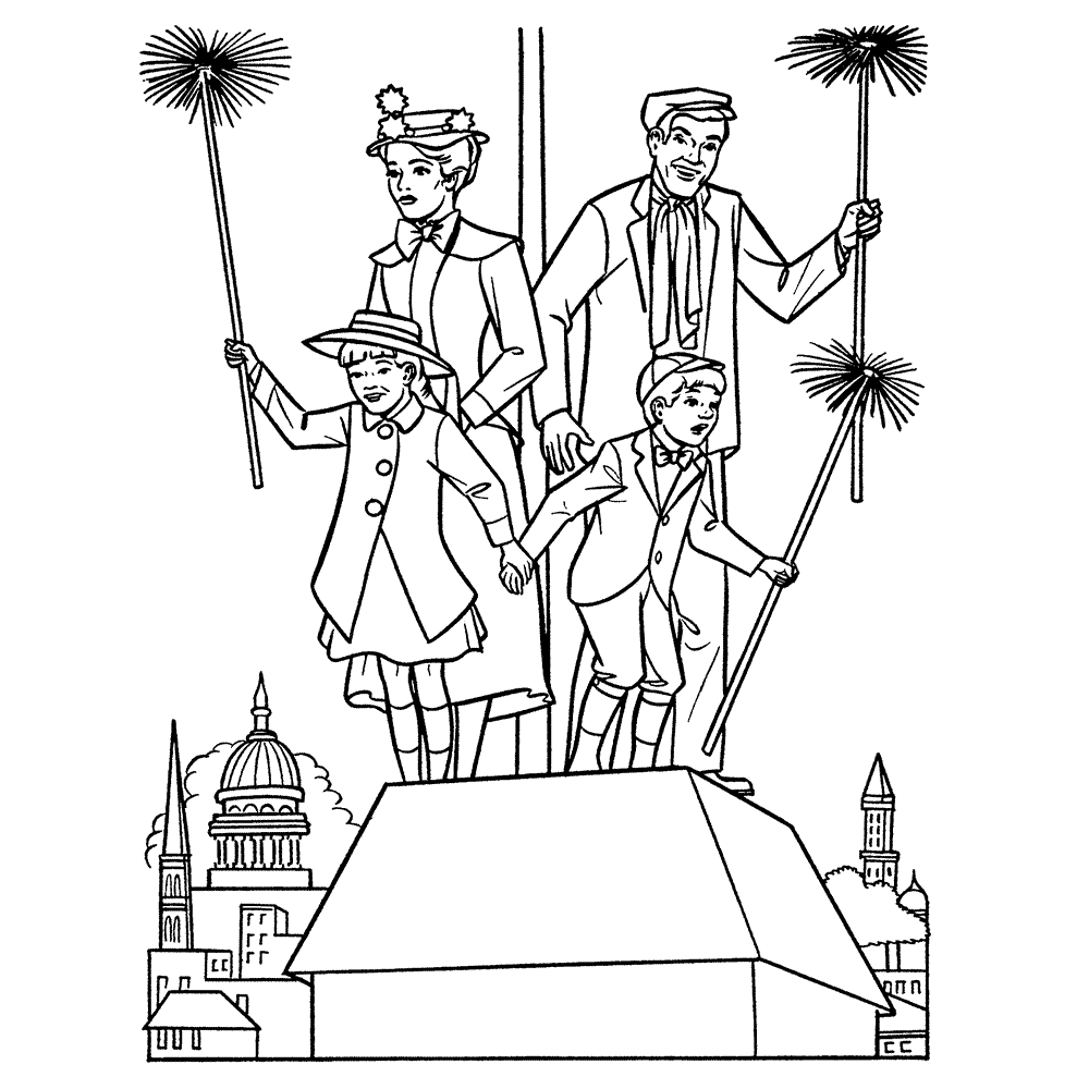 Mary Poppins Printable Coloring Pages