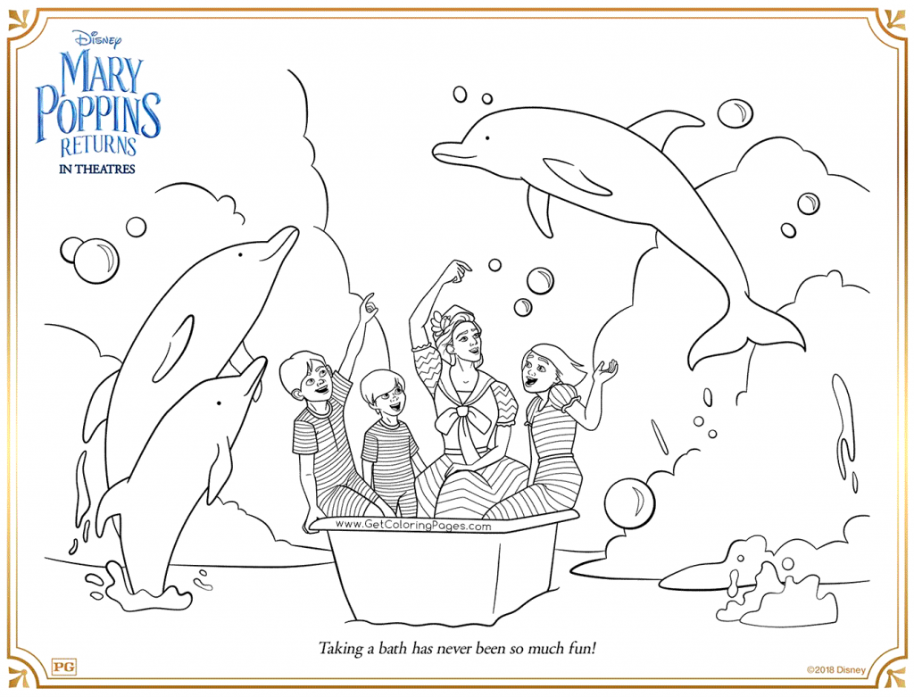 Mary Poppins Returns Free Coloring Pages