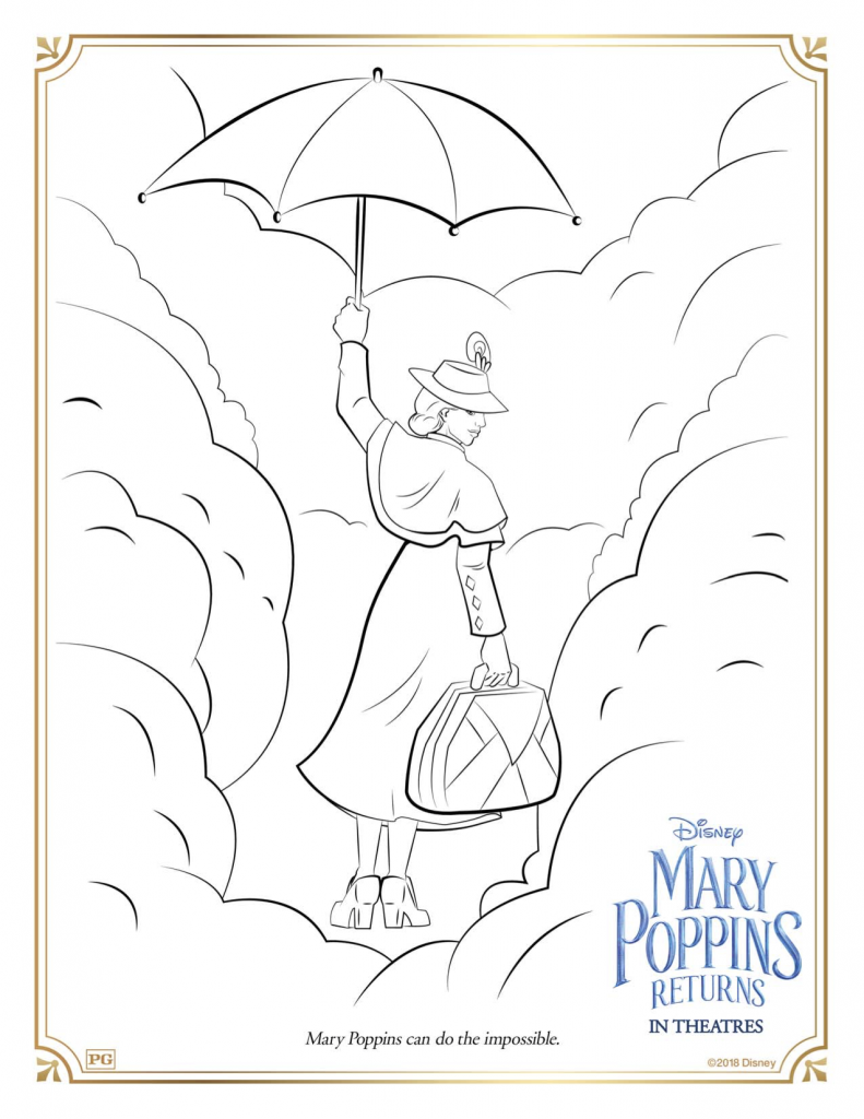 Mary Poppins Returns Printable Coloring Pages