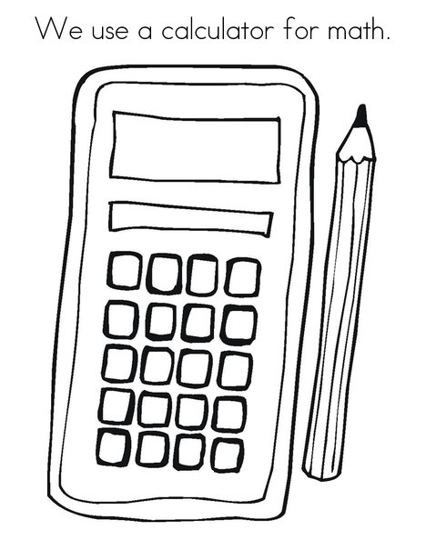 Math Calculator Coloring Pages