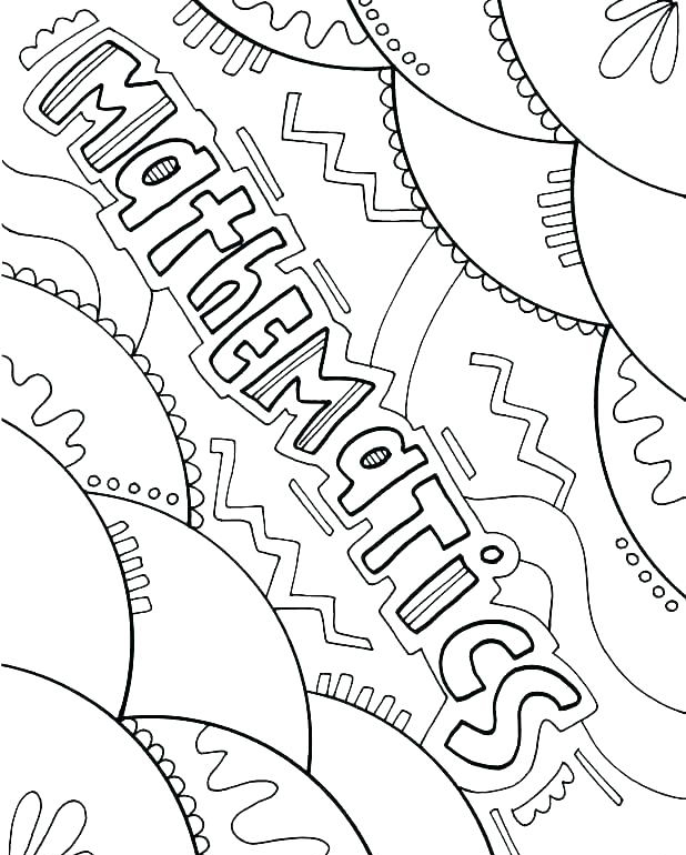 Mathematics Coloring Page