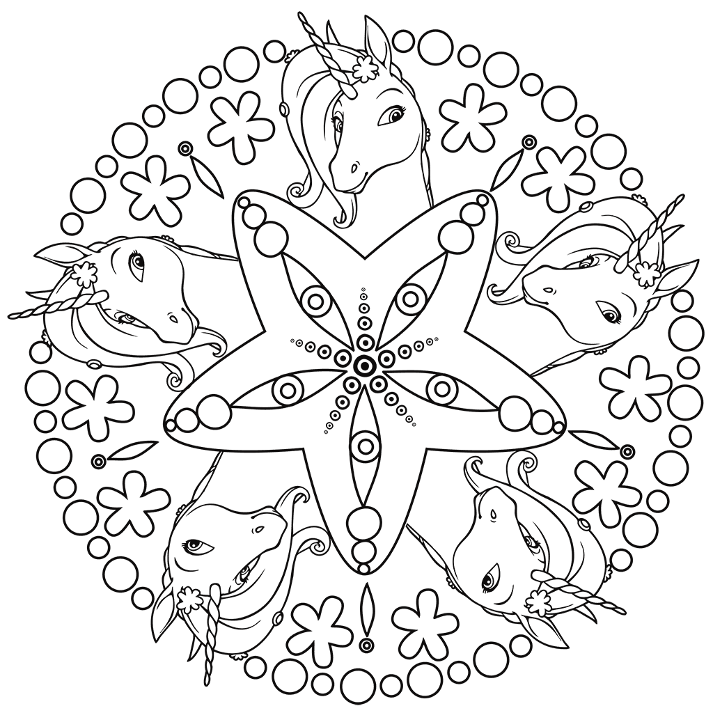Mia and Me Mandala Coloring Pages