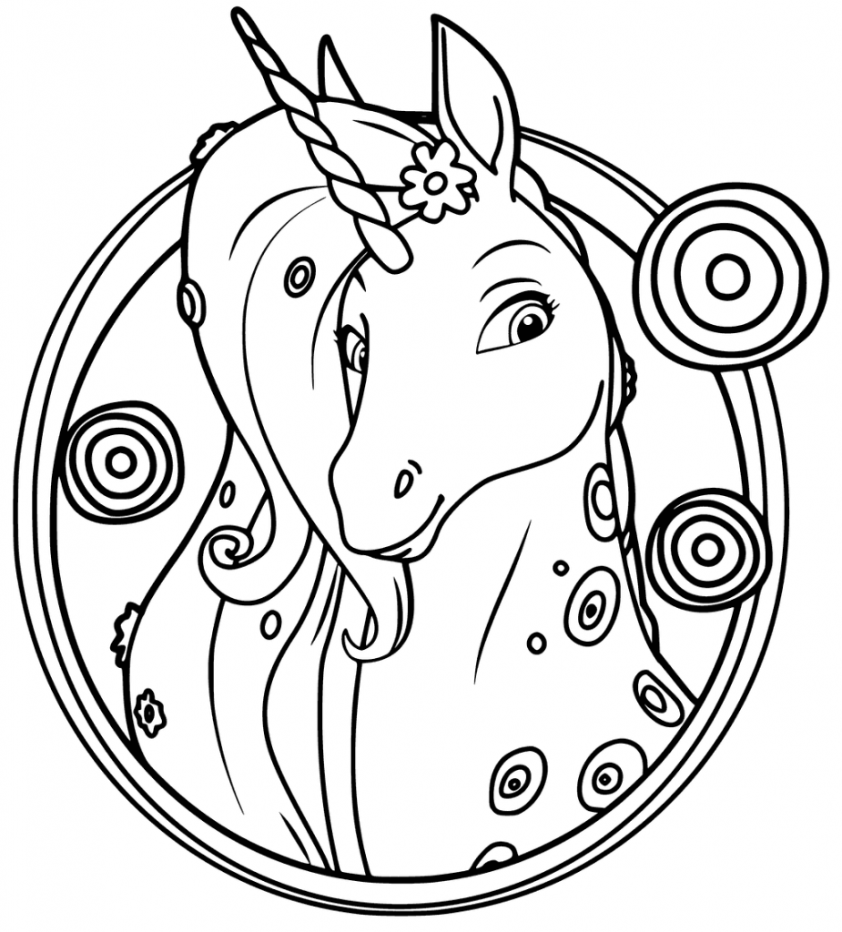 Mia and Me Unicorn Coloring Pages