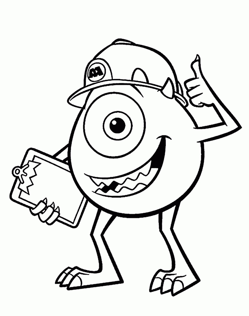 Mike Monsters U Coloring Page