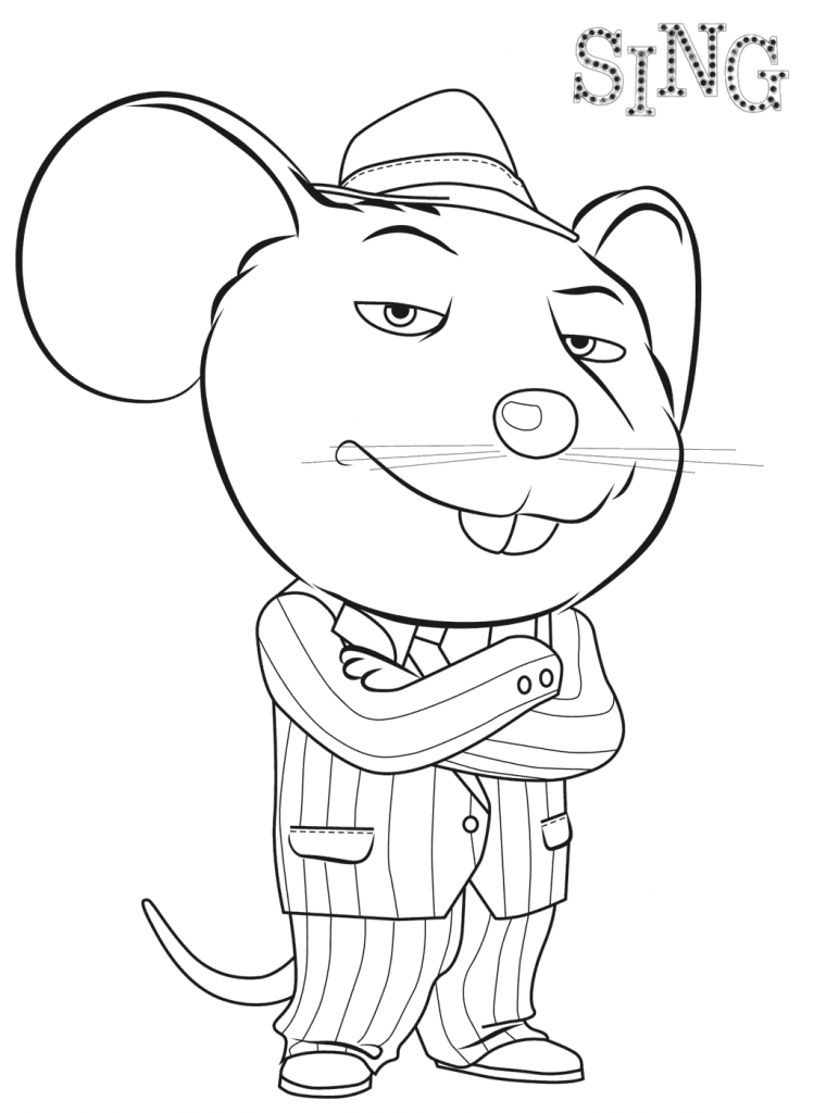 Mike - Sing Coloring Pages