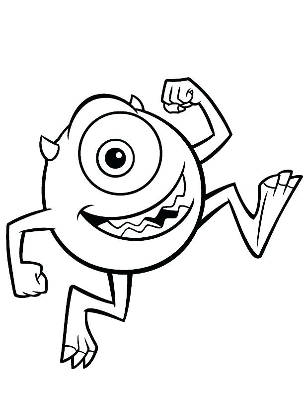 Mike Wazowski Monsters University Coloring Page