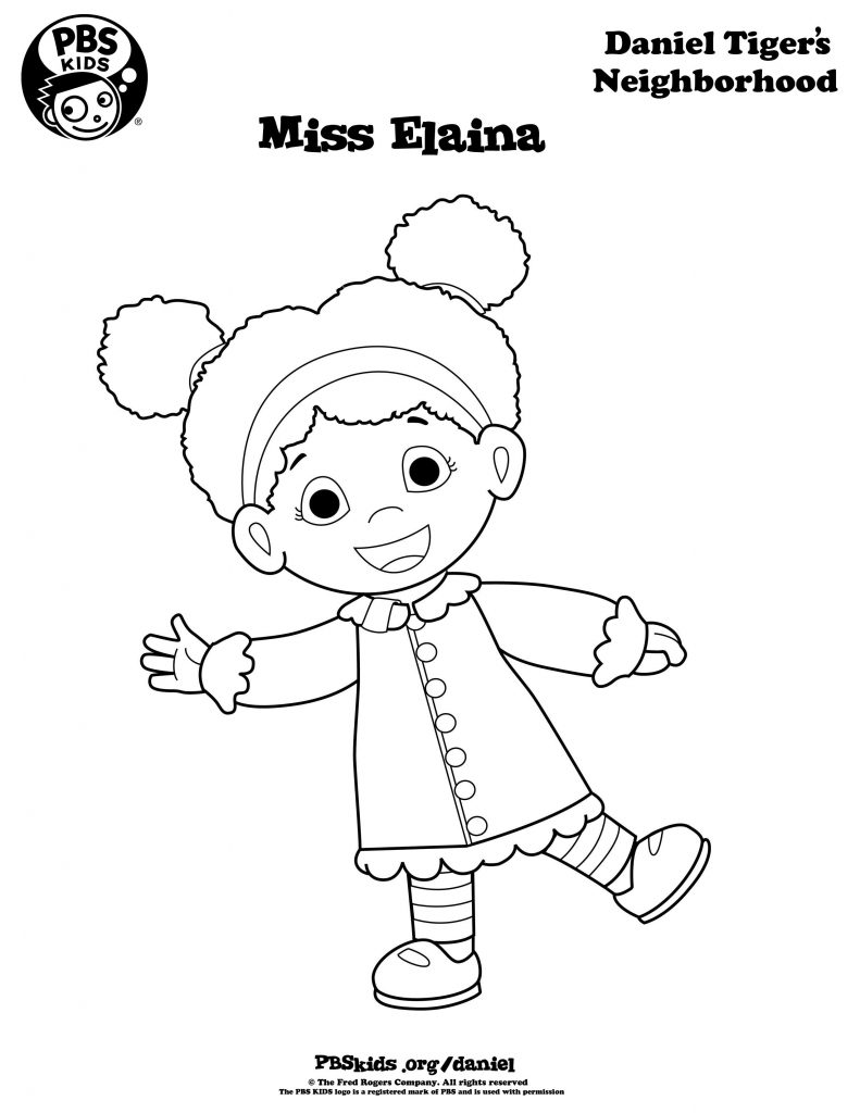 Miss Elaina - Daniel Tiger Coloring Pages