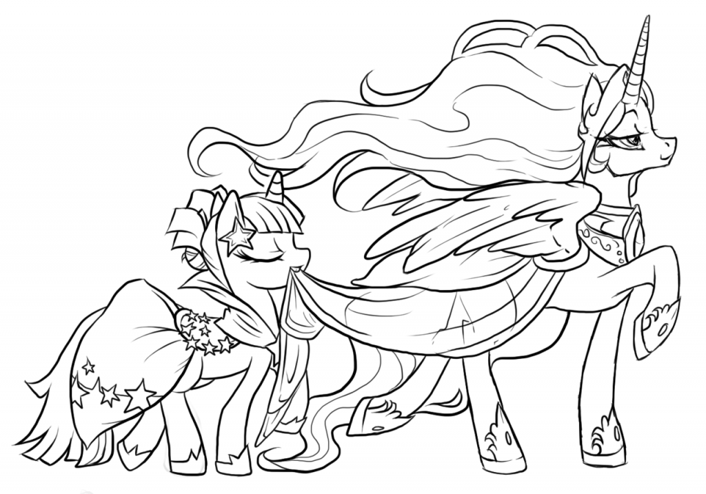 MLP Princess Celestia Coloring Pages