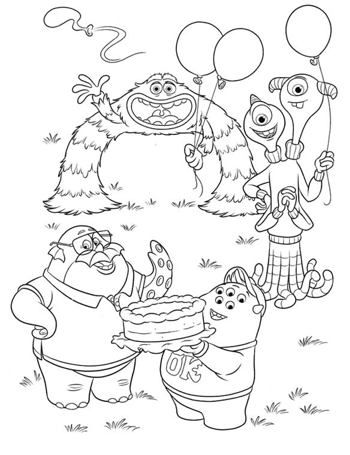 Monsters U Coloring Pages