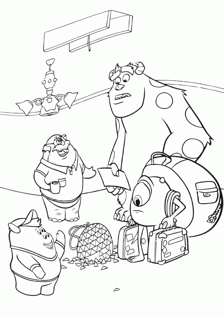 Monsters University Printable Coloring Pages