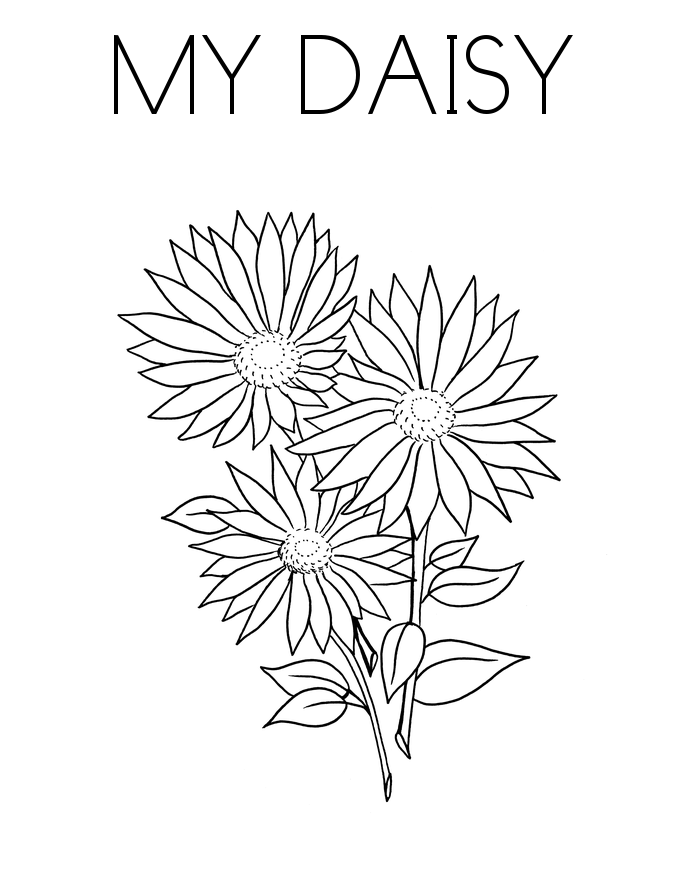 My Daisy Coloring Page