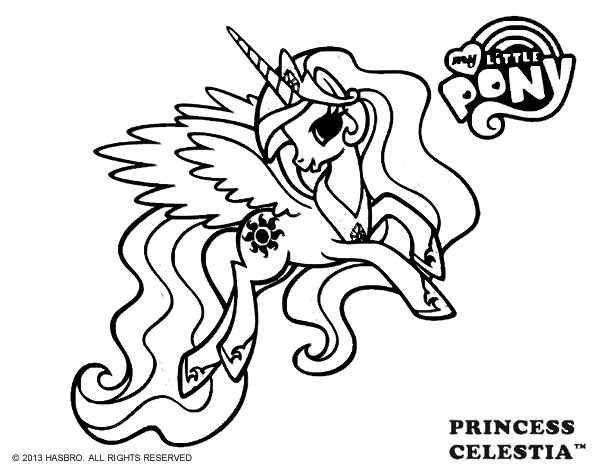 My Little Pony Princess Celestia Coloring