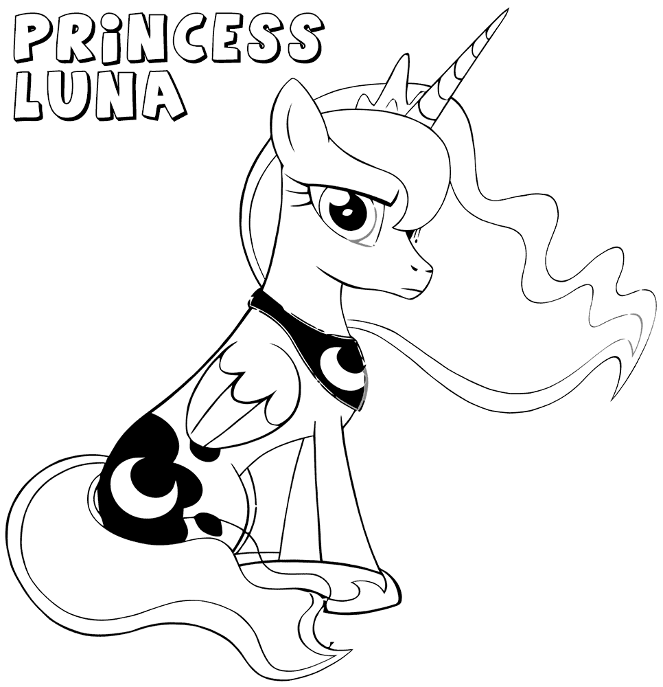 My Little Pony Princess Luna Coloring Pages