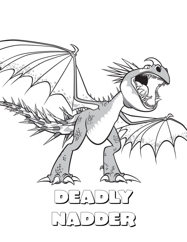 Nadder - How to Train Your Dragon Coloring Pages