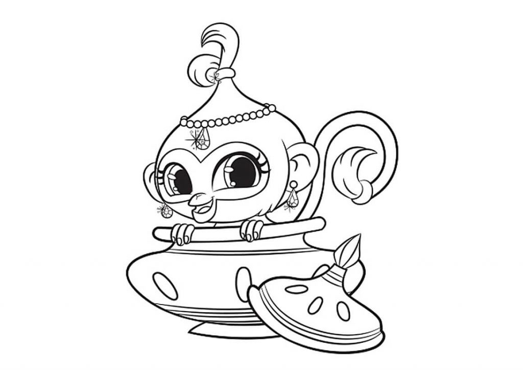 Nahal Shimmer and Shine Coloring Page