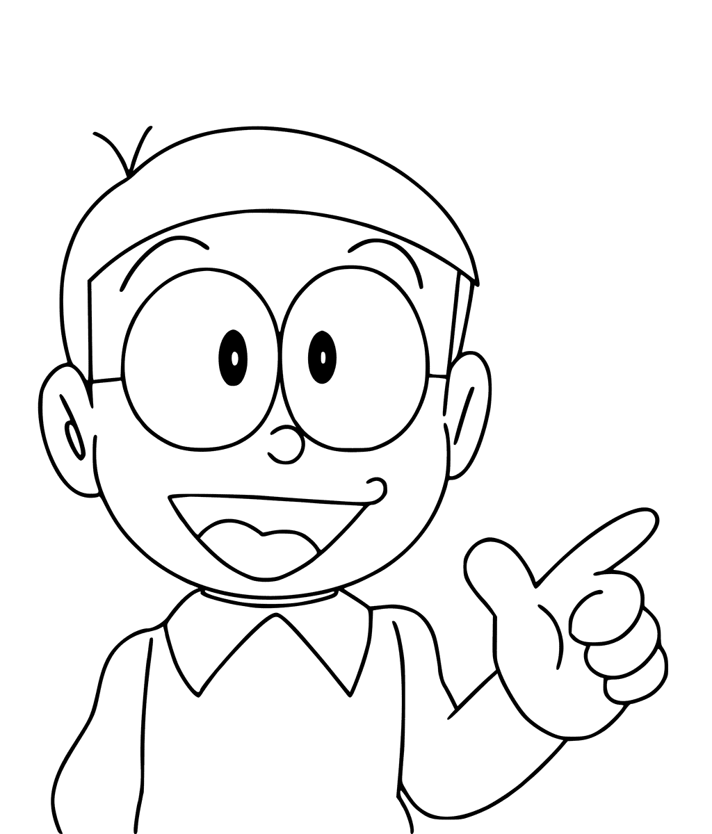 Nobita Nobi Doraemon Coloring Page