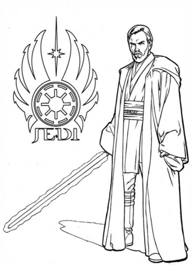 Obe Wan Kenobi Coloring Pages